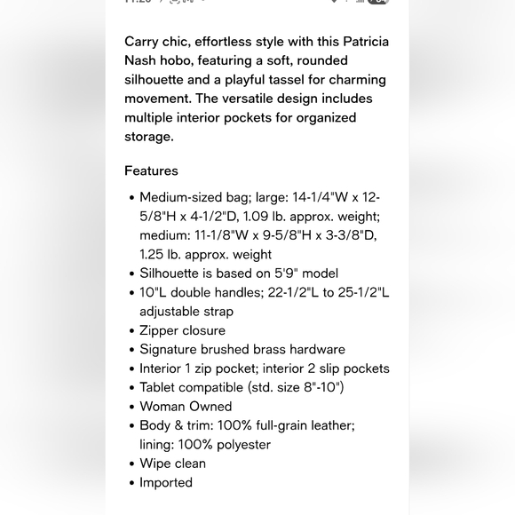 Patricia Nash Beautiful Brown Suede Hobo Bag with Tassels - Picture 8 of 15